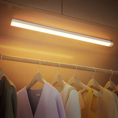 LED Motion Sensor Cabinet Light — USB Type-C Rechargeable Wireless Night Light for Kitchen, Wardrobe & Stairs