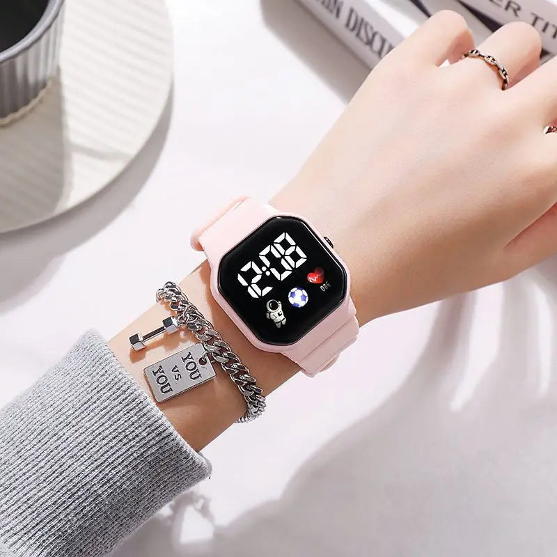 Kids Sport LED Digital Watch — Waterproof Silicone Wristwatch for Boys & Girls
