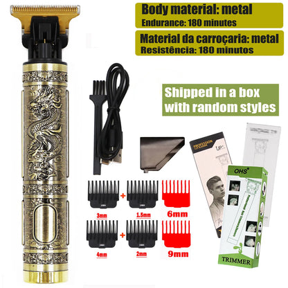 Rechargeable T9 Detail Hair & Beard Trimmer – 12 Designs