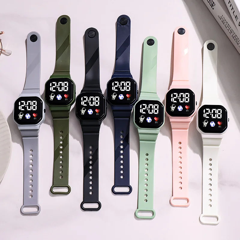 Kids Sport LED Digital Watch — Waterproof Silicone Wristwatch for Boys & Girls