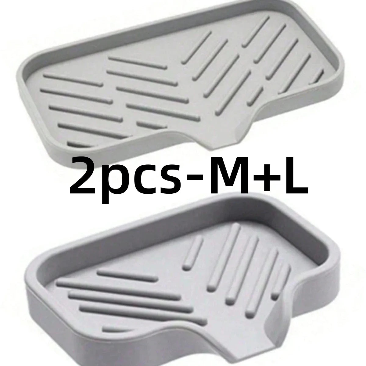 Silicone Sink Storage Tray — Drain Design Sponge & Soap Holder for Kitchen
