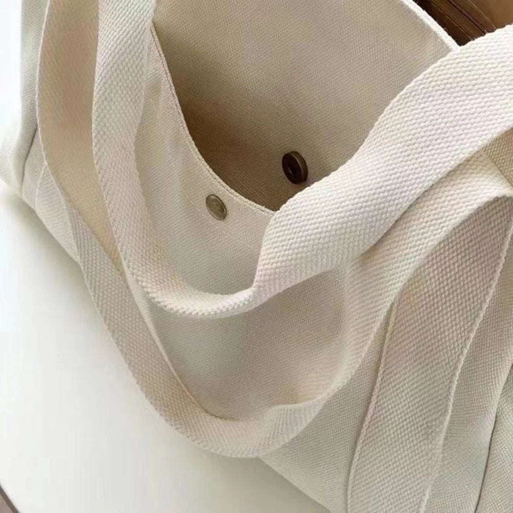 Large Capacity Canvas Tote Bag — Work, College & Shopping Shoulder Bag for Women