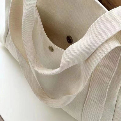 Large Capacity Canvas Tote Bag — Work, College & Shopping Shoulder Bag for Women
