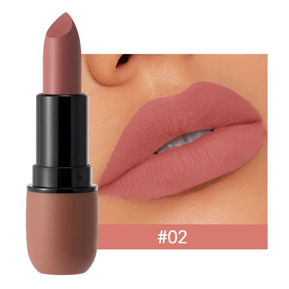 Velvet Matte Lipstick – Six Numbered Shades