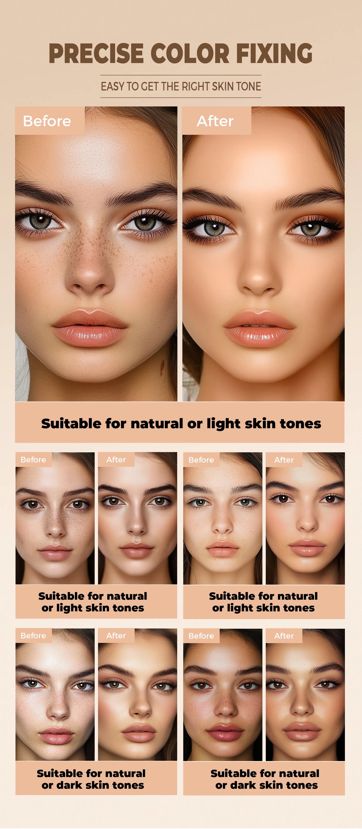 Waterproof Full Coverage Concealer — Covers Tattoos, Scars & Dark Spots