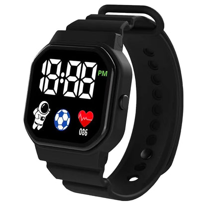 Kids Sport LED Digital Watch — Waterproof Silicone Wristwatch for Boys & Girls