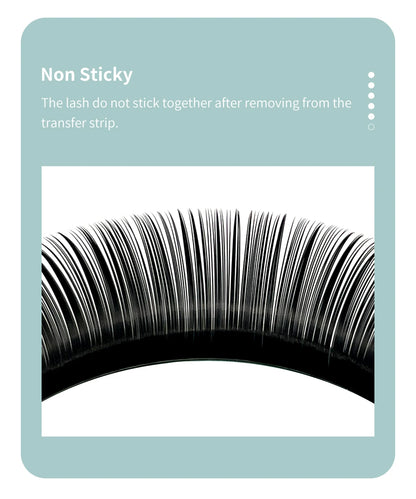 DIYDAY 16-Row Mink Individual Eyelash Extensions — B C CC D DD Curl Natural False Lashes for Makeup