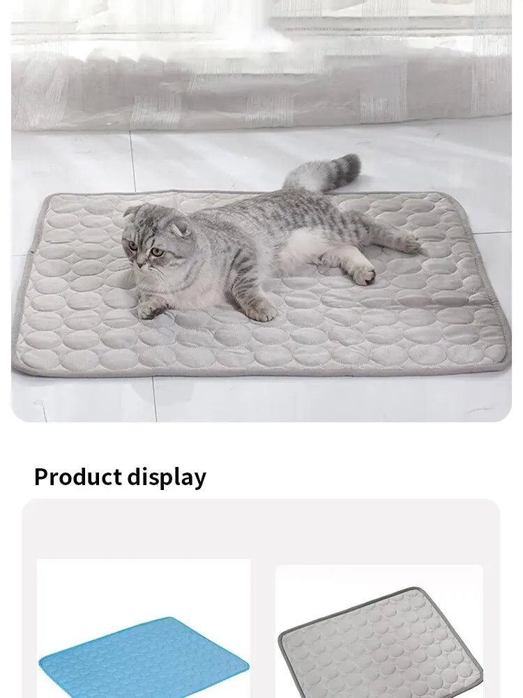 Pet Cooling Ice Mat — Summer Self-Cooling Pad for Cats & Dogs, Sofa & Floor Use