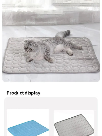 Pet Cooling Ice Mat — Summer Self-Cooling Pad for Cats & Dogs, Sofa & Floor Use