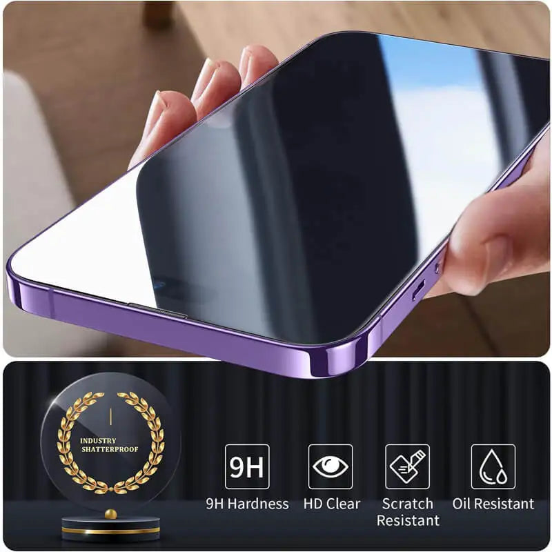 Tempered Glass Screen Protector for iPhone — Compatible with iPhone 11, 12, 13, 14, 15, 16, 17 Pro Max