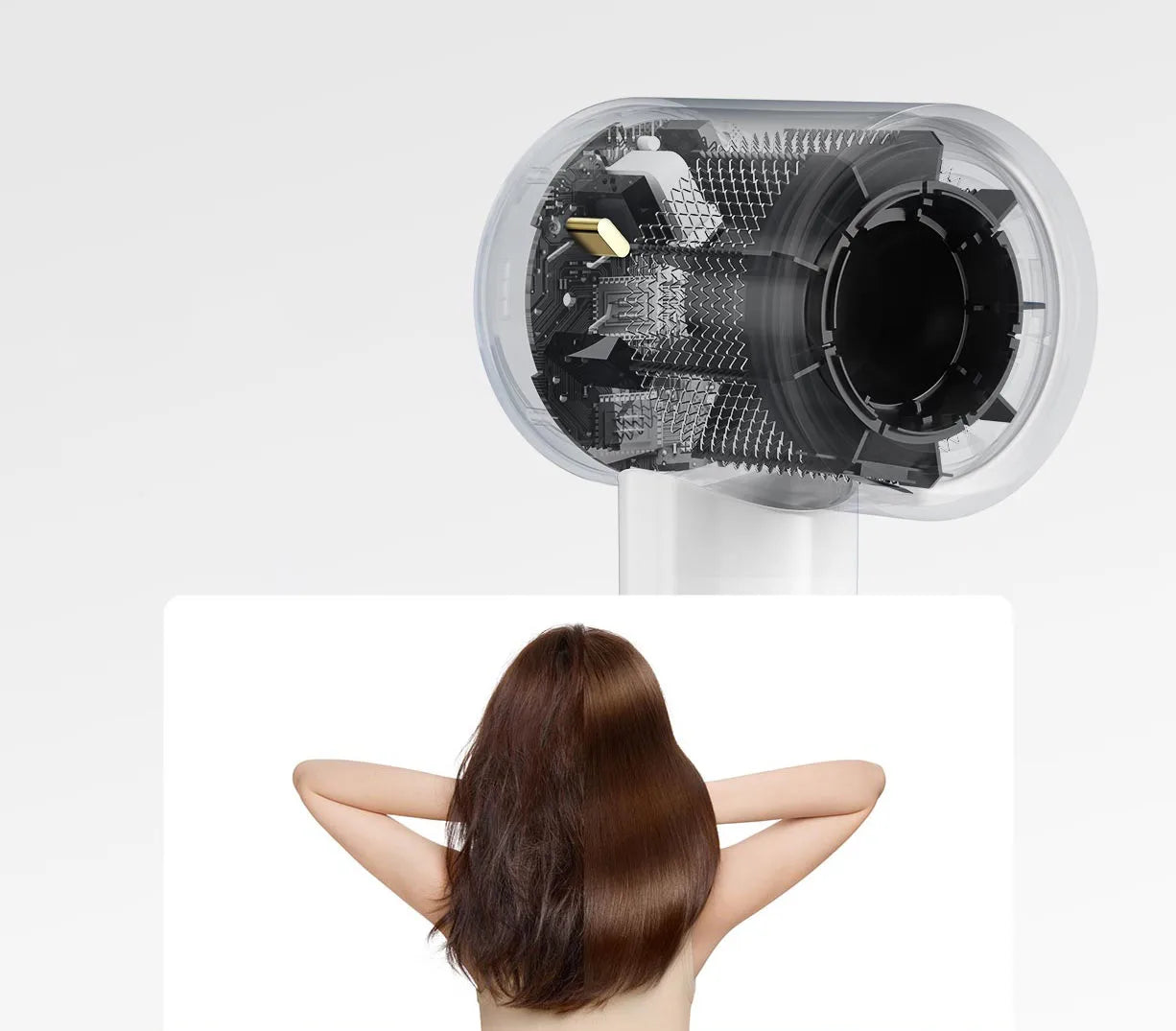 MIJIA H501 SE High-Speed Hair Dryer — 62m/s Wind Speed, Negative Ion Hair Care & 110,000 RPM Professional Dryer