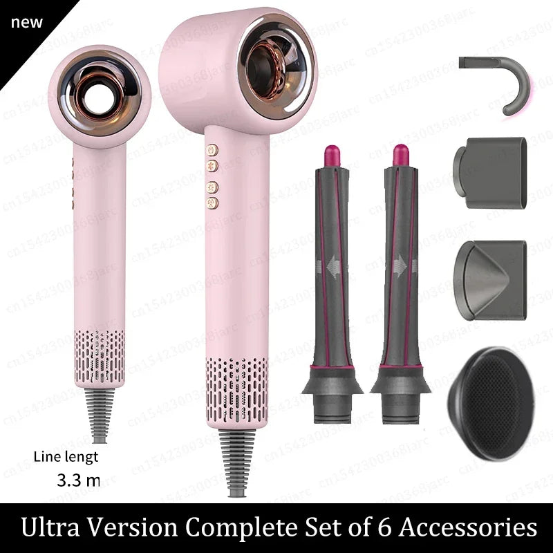Super Leafless Negative Ion Hair Dryer — 220V Personal Hair Care & Styling Tool with Constant Anion Technology