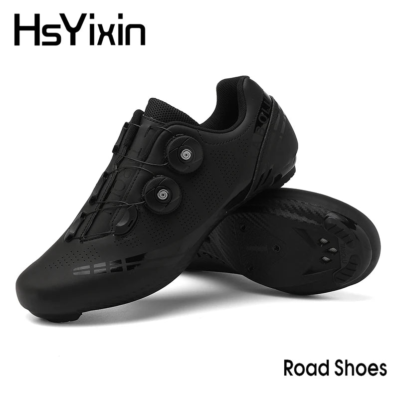 MTB Cycling Shoes with Self-Locking Cleats — Men's & Women's Road Bike Racing Bicycle Footwear