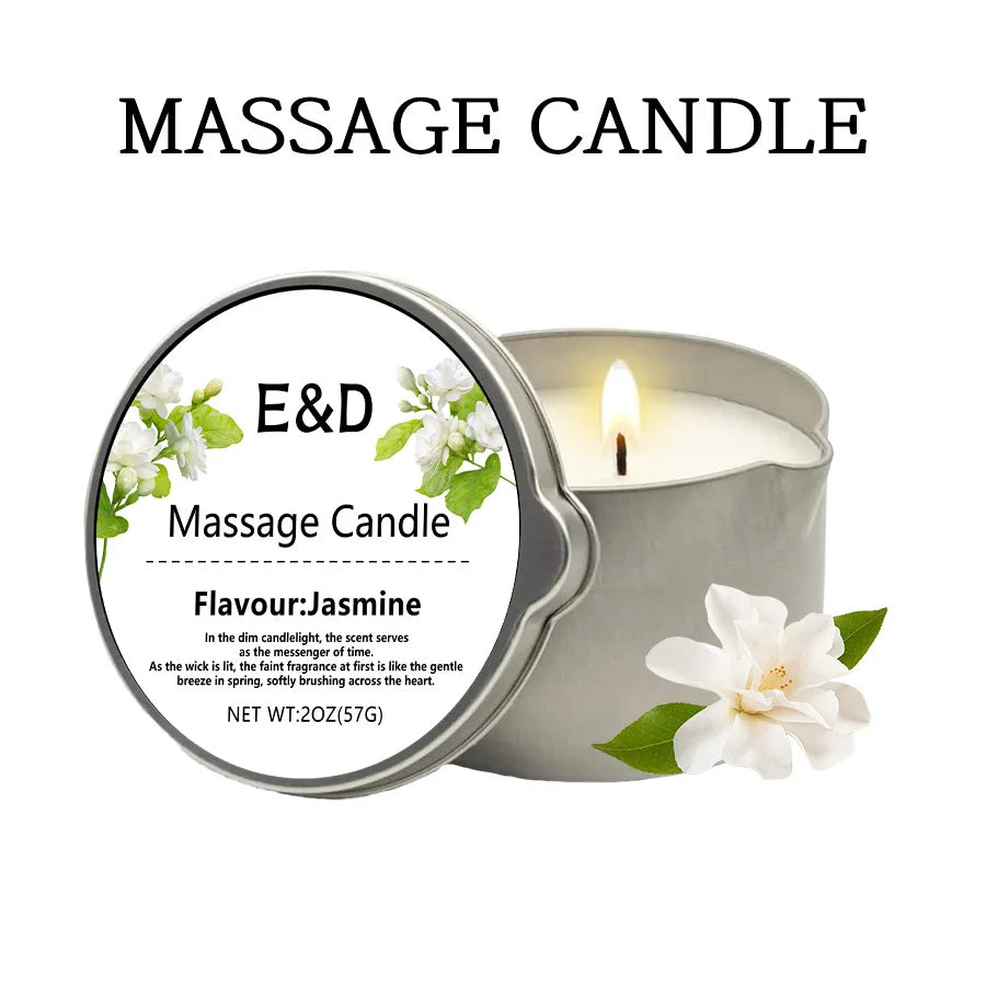 Massage Oil Scented Candle — Aromatherapy Spa Candle for Stress Relief & Skin Moisturizing