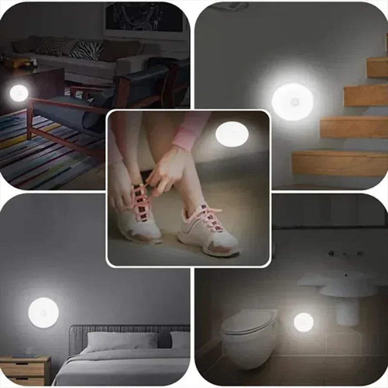 USB Rechargeable Motion Sensor Night Light — LED Lamp for Kitchen, Bedroom, Stairs, Hallway & Closet