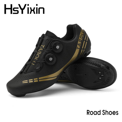 MTB Cycling Shoes with Self-Locking Cleats — Men's & Women's Road Bike Racing Bicycle Footwear