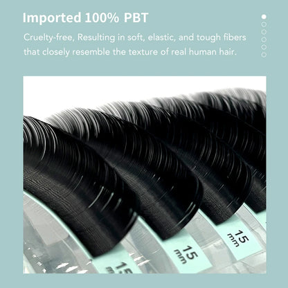 DIYDAY 16-Row Mink Individual Eyelash Extensions — B C CC D DD Curl Natural False Lashes for Makeup