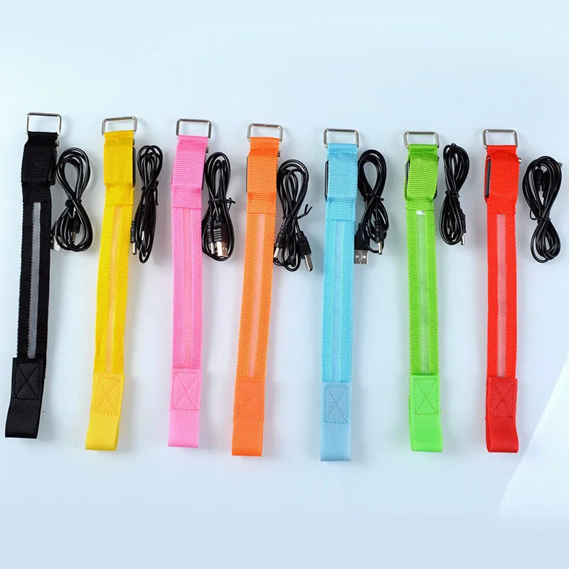 LED Safety Armband Light — USB Rechargeable Running & Cycling Wristband
