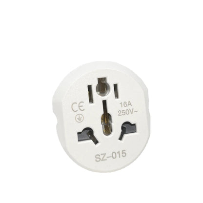 Universal Travel Adapter Converter — EU & Korea Plug 16A 250V with 2 Round Pin Socket for AU, US, UK & CN to EU/KR