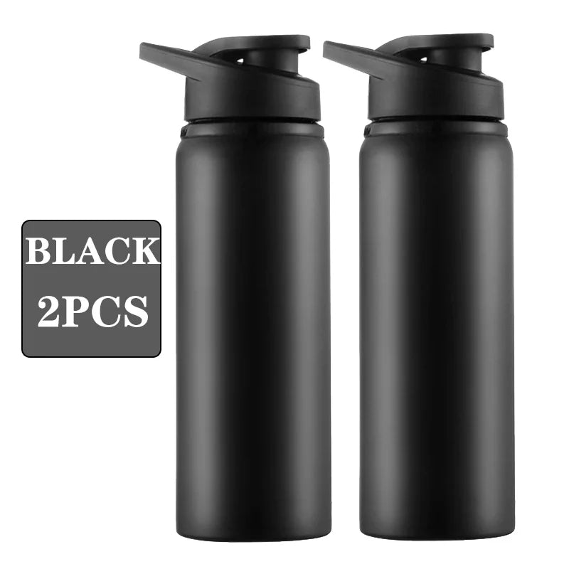 Metal Portable Aluminum Water Bottle — Leakproof Reusable Sports Bottle for Cycling, Hiking & Travel (600ml)