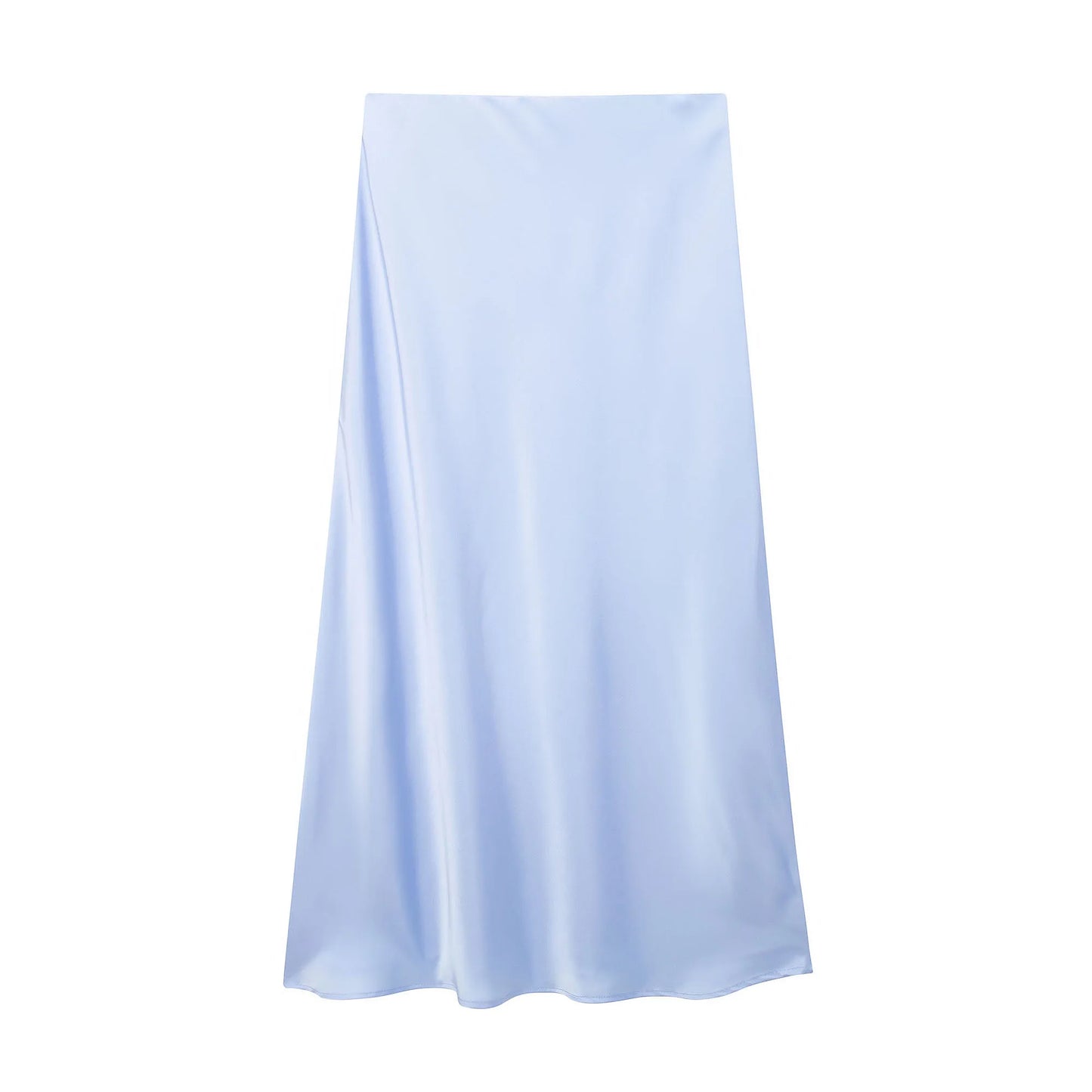 Willshela Black Satin Midi Skirt — Elegant & Versatile Women's Fashion