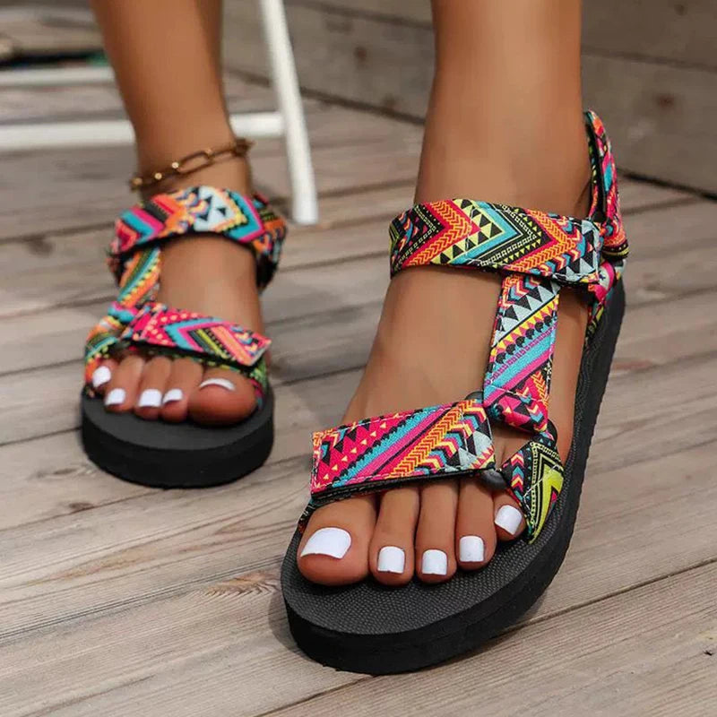 Hemp Rope Flat Beach Sandals — Outdoor All-Match Casual Slip-On Slippers for Women (Large Sizes Available)