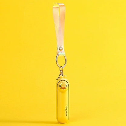 Cute Mini Portable USB Fan — Foldable Handheld Desk & Bedside Cooling Fan with Battery