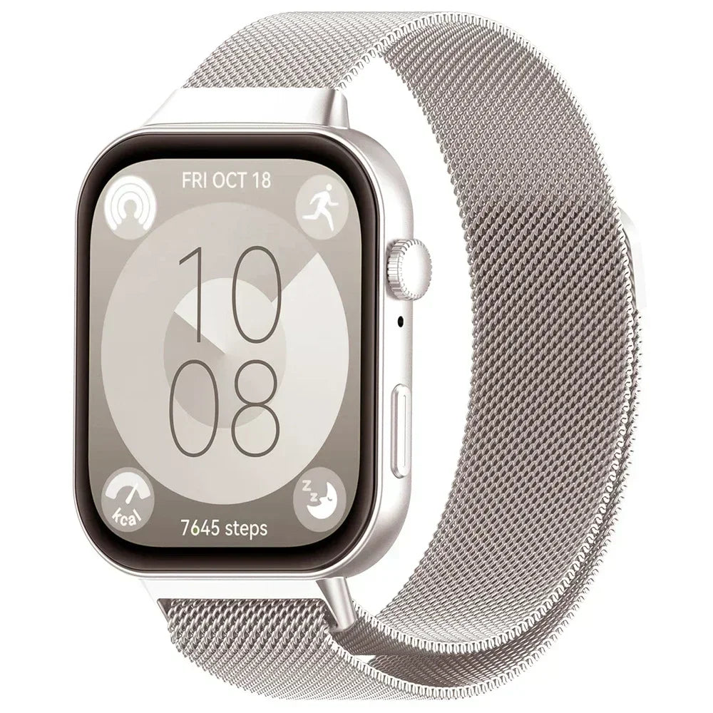 Magnetic Milanese Loop Watch Band — Stainless Steel, Fits Huawei Watch FIT 3 / FIT 4 / FIT 4 Pro