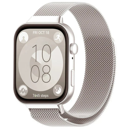 Magnetic Milanese Loop Watch Band — Stainless Steel, Fits Huawei Watch FIT 3 / FIT 4 / FIT 4 Pro