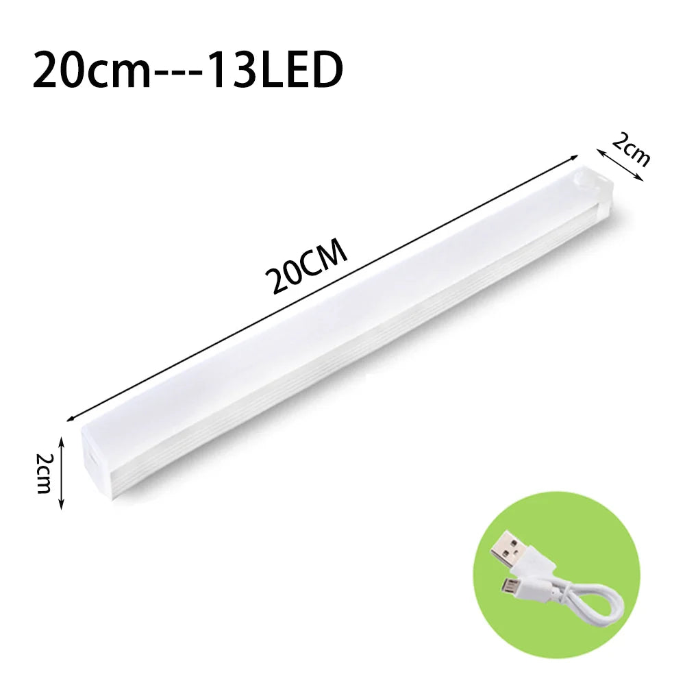 LED Motion Sensor Cabinet Light — USB Type-C Rechargeable Wireless Night Light for Kitchen, Wardrobe & Stairs
