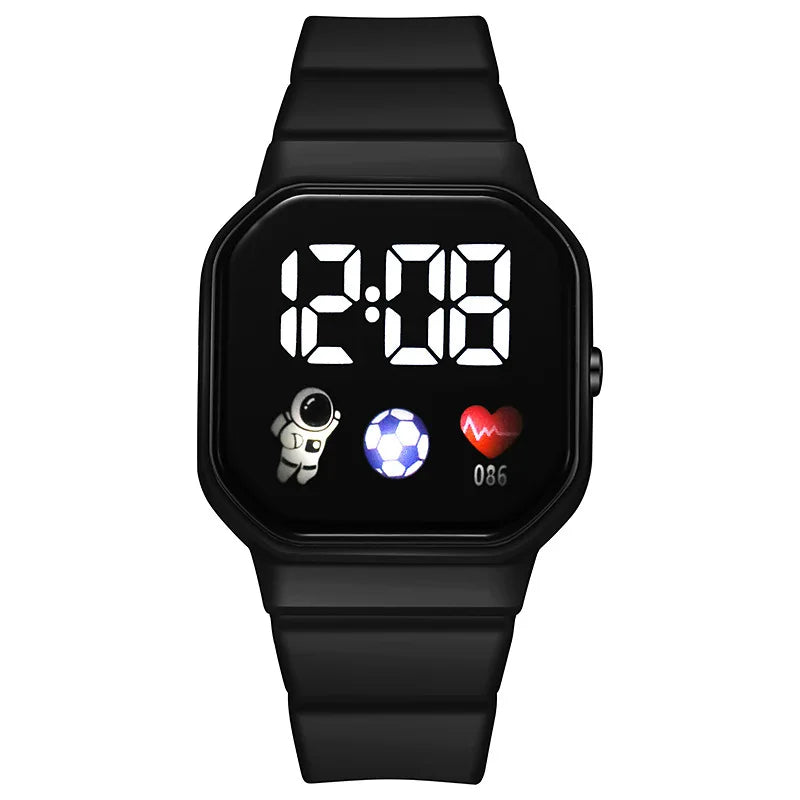 Kids Sport LED Digital Watch — Waterproof Silicone Wristwatch for Boys & Girls