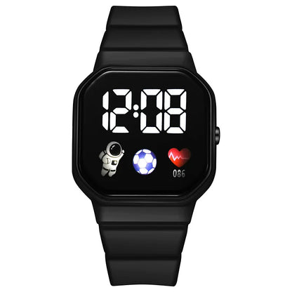 Kids Sport LED Digital Watch — Waterproof Silicone Wristwatch for Boys & Girls