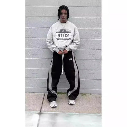 Camo Tactical Jogger Sweatpants — Y2K Embroidered Cargo Pants for Men & Women