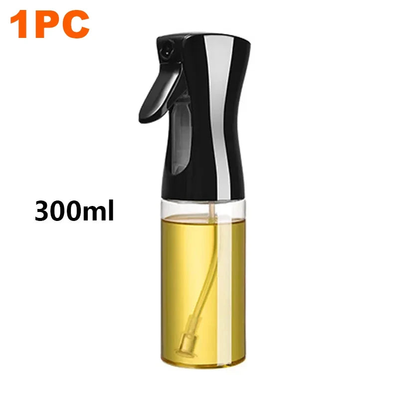 Kitchen Oil Spray Bottle — 200/300/500ml Mist Sprayer & Oil Brush for Cooking, BBQ & Baking