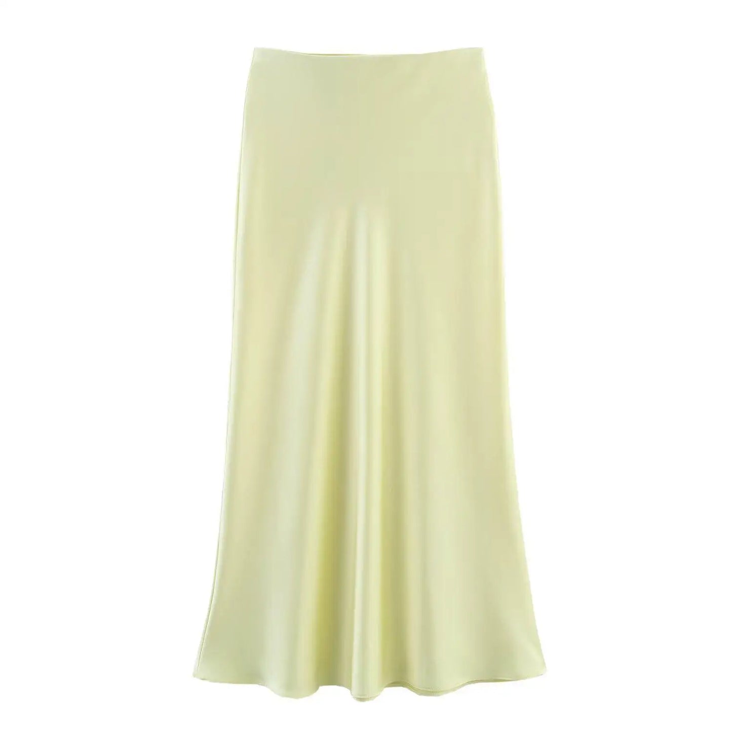 Willshela Black Satin Midi Skirt — Elegant & Versatile Women's Fashion