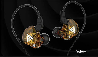 QKZ AK6 In-Ear HIFI Earphones — 6 Dynamic Drivers, Stereo Bass Subwoofer Monitor Earbuds with Mic