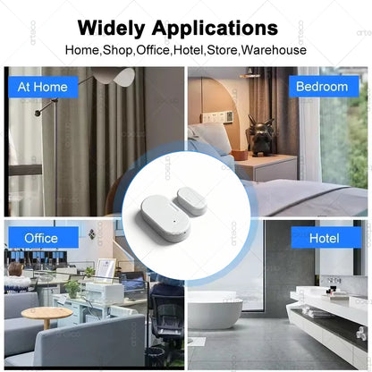 ZigBee Smart Door & Window Sensor — Magnetic Contact Open/Close Detector for Smart Home Security
