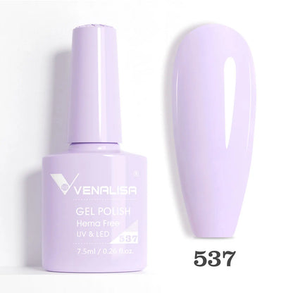 Venalisa HEMA-Free Glitter Gel Nail Polish — Full Coverage UV LED Soak-Off, Jelly Pink & Nude