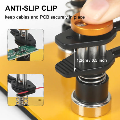 Magnetic Helping Hand Soldering Tool — Third Hand with Flexible Arms & Alligator Clips for Electronics Repair