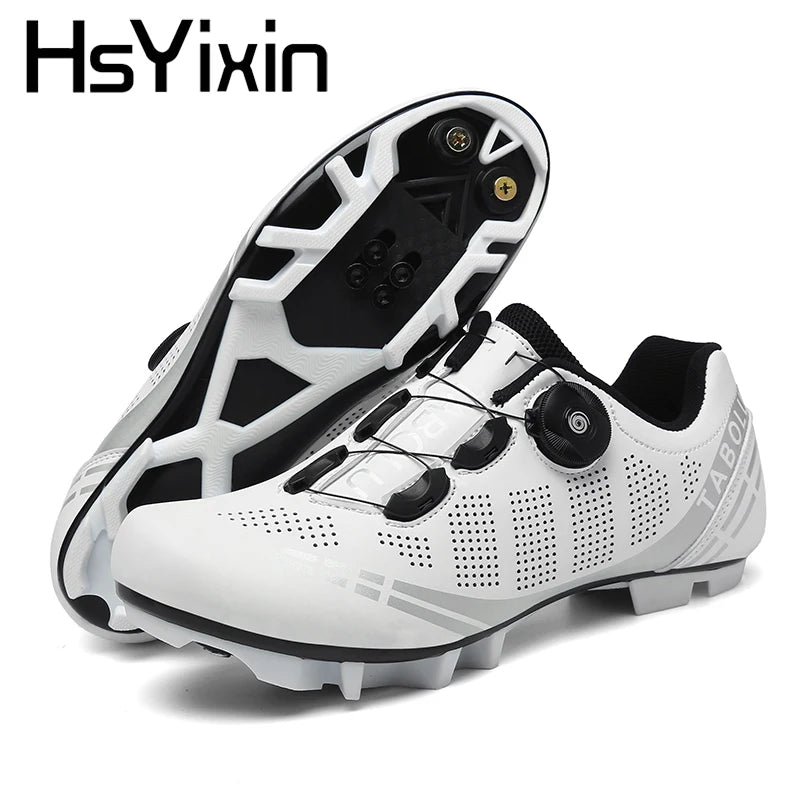 MTB Cycling Shoes with Self-Locking Cleats — Men's & Women's Road Bike Racing Bicycle Footwear