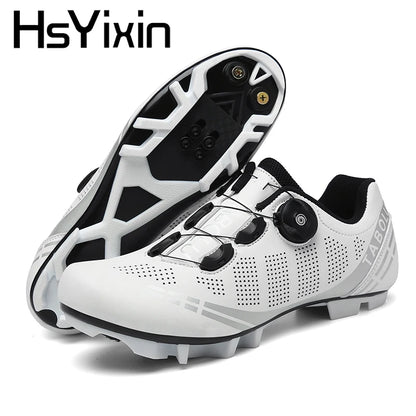 MTB Cycling Shoes with Self-Locking Cleats — Men's & Women's Road Bike Racing Bicycle Footwear