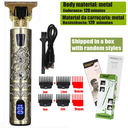 Rechargeable T9 Detail Hair & Beard Trimmer – 12 Designs