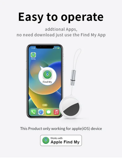 JSPTEC Bluetooth GPS Tracker — IPX5 Waterproof Mini Finder for Kids, Pets, Elderly & Keys (iOS)