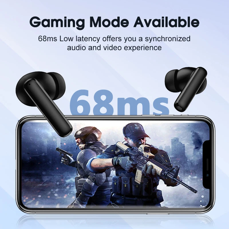 QCY T13 ANC Wireless Earbuds — Bluetooth 5.3, Active Noise Cancellation & 4-Mic ENC for Clear Calls