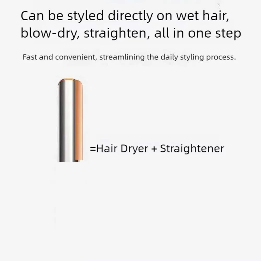 2-in-1 Negative Ion Hair Dryer & Straightener — Multi-Function Long-Lasting Styling Tool for Wet or Dry Hair