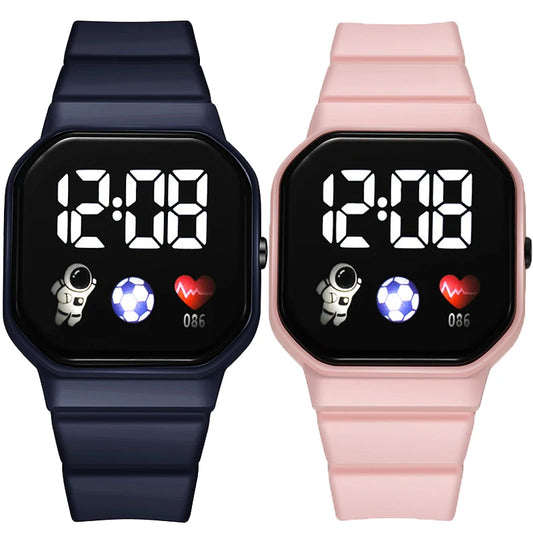 Kids Sport LED Digital Watch — Waterproof Silicone Wristwatch for Boys & Girls