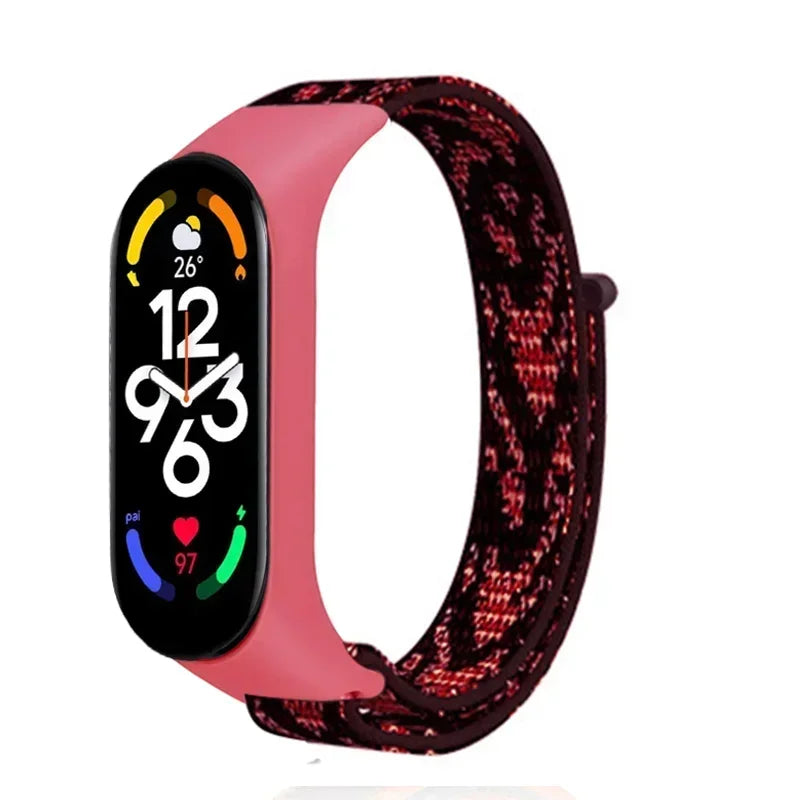 Nylon Sport Strap for Xiaomi Mi Band 3 4 5 6 7 — Soft Adjustable Replacement Wristband