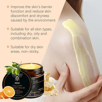 Tallow Honey Glow Cream — Hydrating Face & Body Moisturizer for Firming & Brightening