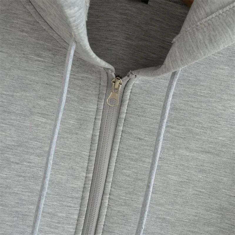 KEYANKETIAN Oversized Zip-Up Hoodie — Unisex High Street Sweatshirt