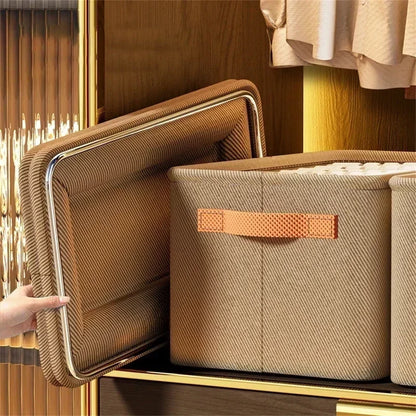Foldable Clothes Organizer Storage Box — Large Capacity Wardrobe Drawer for Pants, Sweaters & Underwear